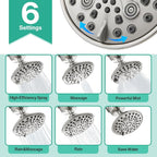 Cobbe 6-Setting High Pressure Filtered Shower Head Combo, Detachable Rain - Image 5