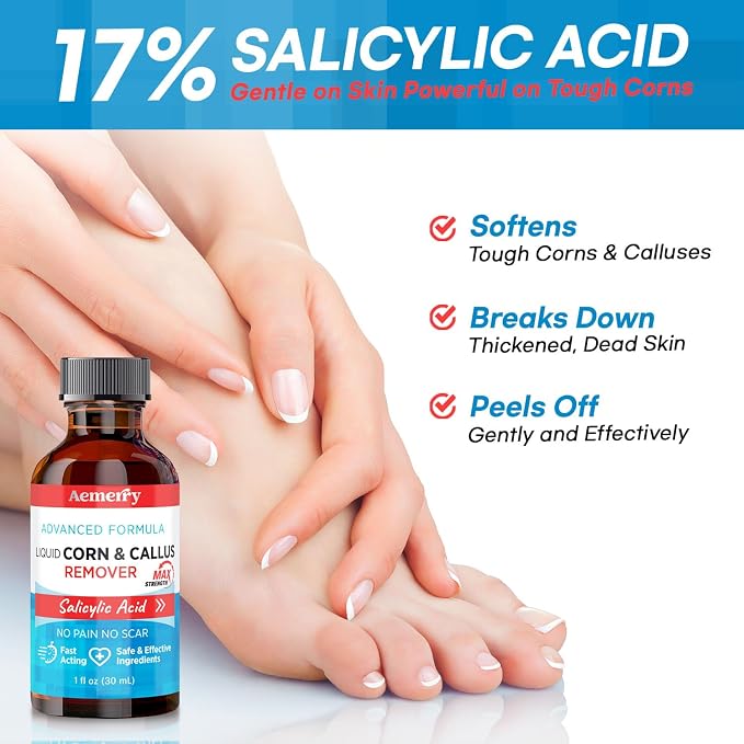 Aemerry Corn Removers for Toes Foot: Liquid Salicylic Acid 17% Corns Calluses - Image 3