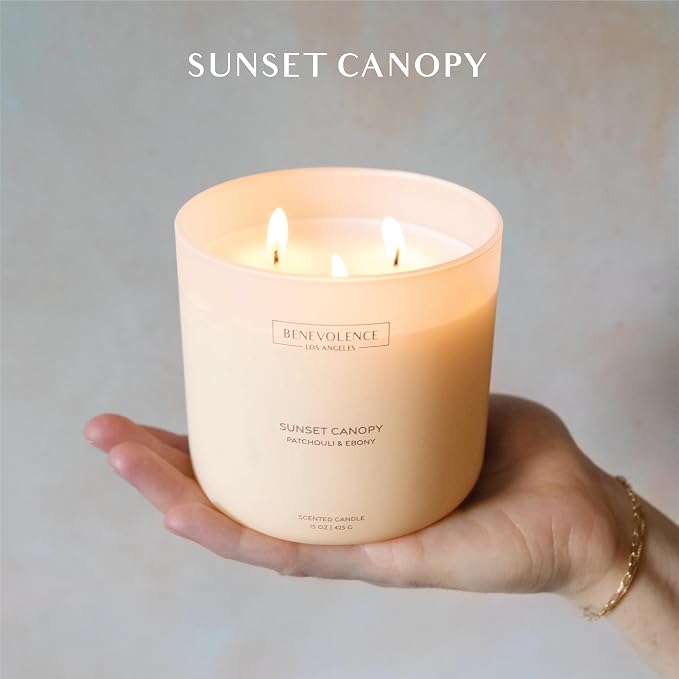 Patchouli & Ebony – Benevolence LA 3-Wick Fall Scented Candle - Image 2