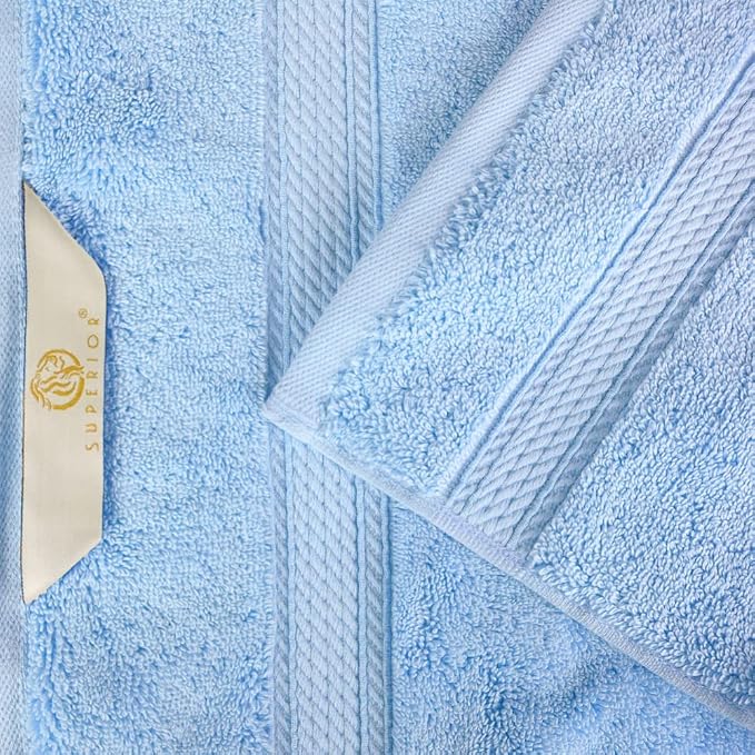 SUPERIOR Egyptian Cotton Pile Hand Towel Set of 4, Ultra Soft Luxury Towels - Image 6