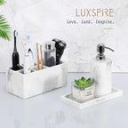 Luxspire Bathroom Vanity Tray, 8 x 4 inch Resin Kitchen Sink Tray - Image 6
