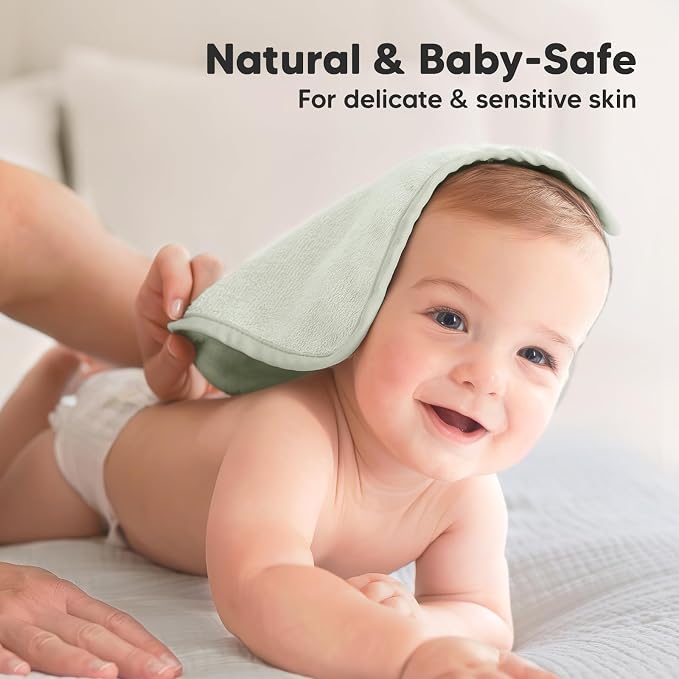 6-Pack Baby Washcloths – Soft Absorbent Viscose from Bamboo Washcloths - Image 5