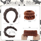 Zkptops 6Pcs Spa Headband for Washing Face Wristband Set Sponge Makeup Skincare - Image 4