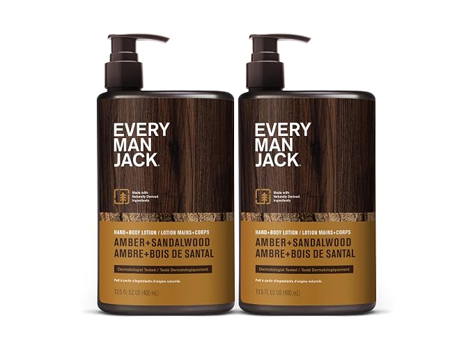 Every Man Jack Mens Amber + Sandalwood Hand & Body Lotion - Image 10