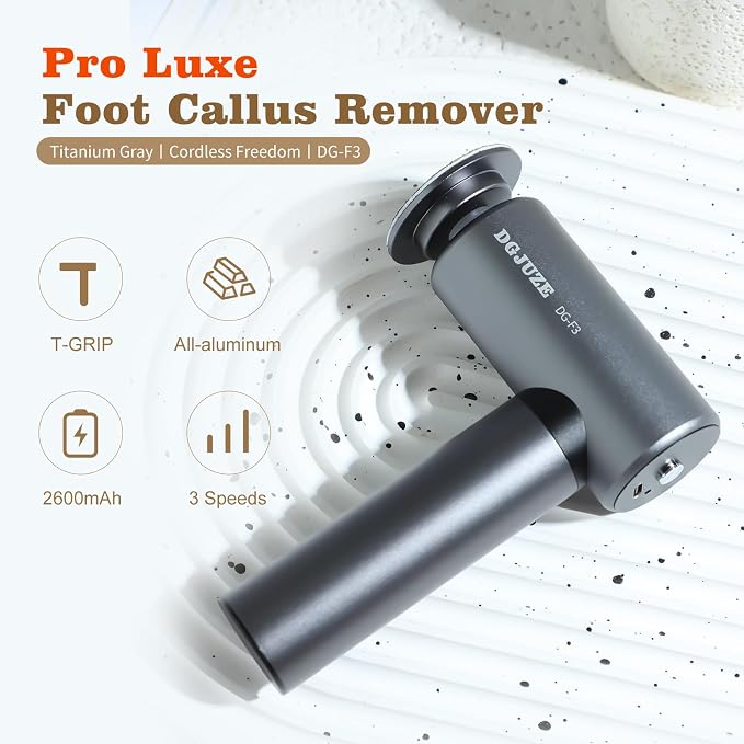 Premium Electric Foot Callus Remover, Ergonomic T-Grip 2600mAh Rechargeable 3 - Image 2