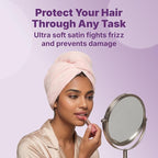 Goody Reversible Satin & Microfiber Turban, Day to Night Styling, Dual-Sided - Image 4