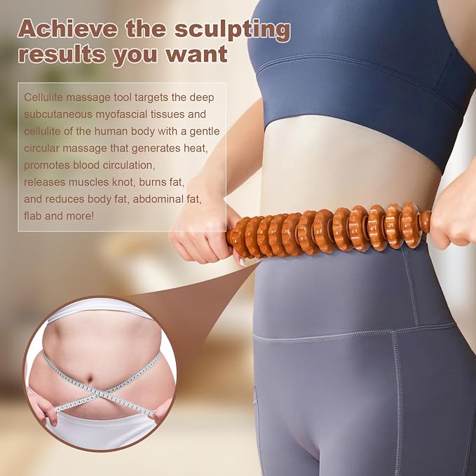 3-in-1 Wood Therapy Massage Tools Wooden Gua Sha Lymphatic Drainage Massager - Image 3