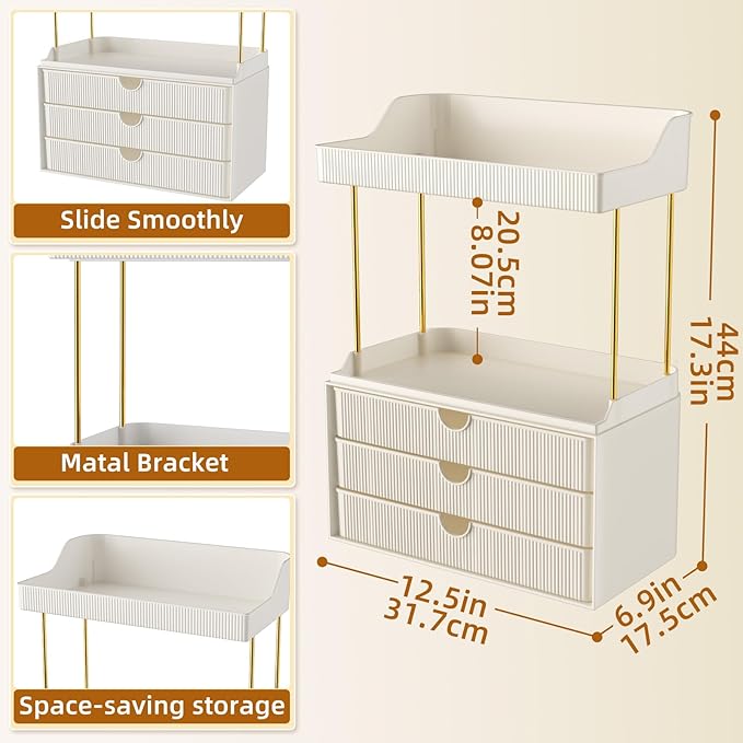 StorBin 3 Drawers Bathroom Counter Organizer - Image 2