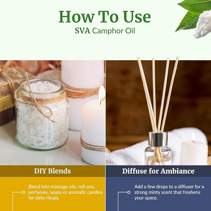 SVA Camphor Essential Oil – 32 Fl Oz – 100% Natural Camphor Oil - Image 6