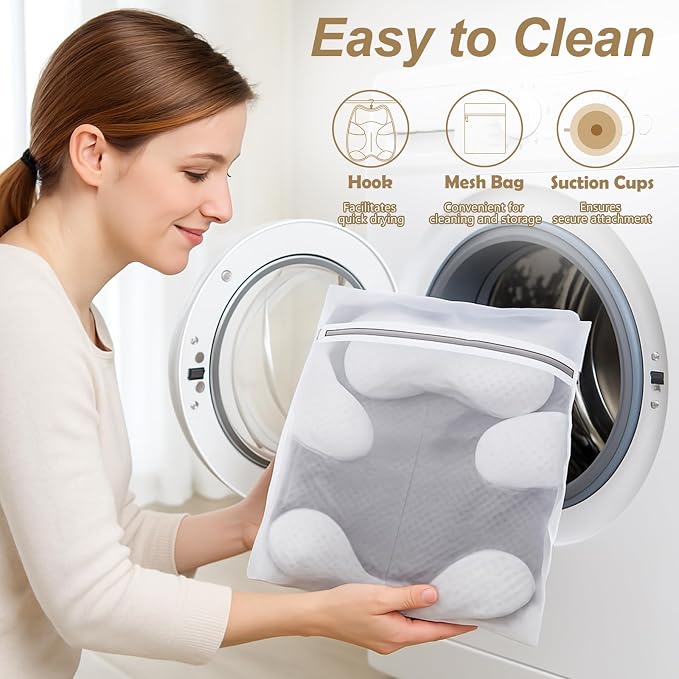 Bath Pillow for Tub Ergonomic Bear Shape Design Bath Pillow for Head and Neck - Image 5