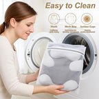Bath Pillow for Tub Ergonomic Bear Shape Design Bath Pillow for Head and Neck - Image 4