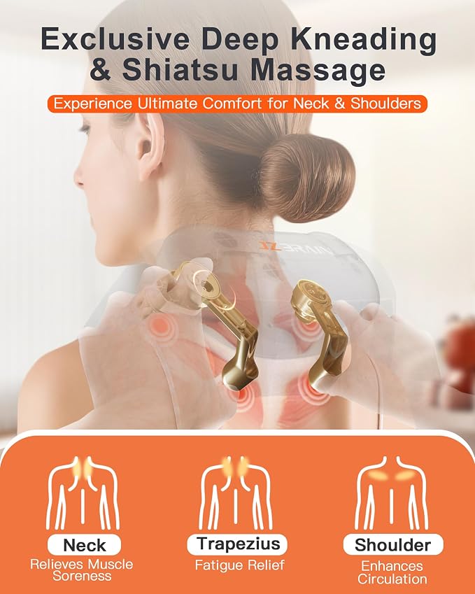 Neck Massager with Heat : Cordless Shoulder and Neck Massager - Image 2