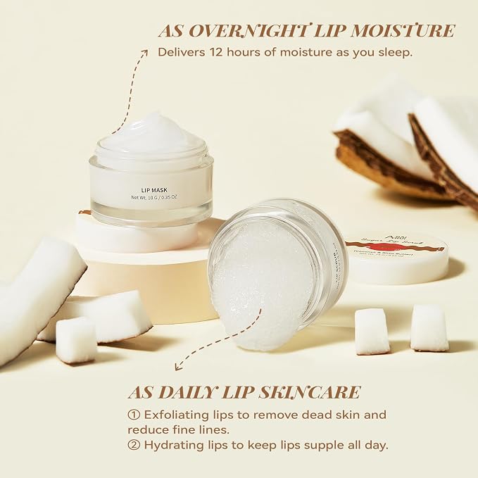 ANAI RUI Coconut Lip Scrub & Lip Mask Set - Image 8