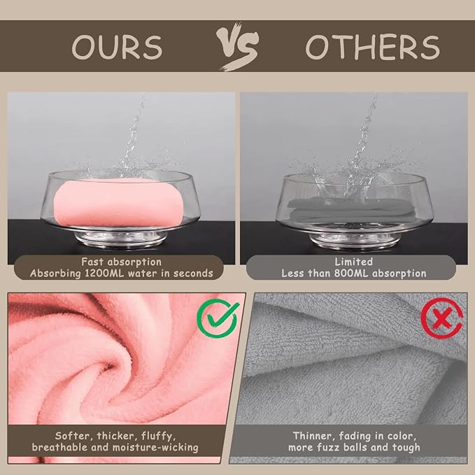 3 Pack Microfiber Hair Towel Wrap - Image 3