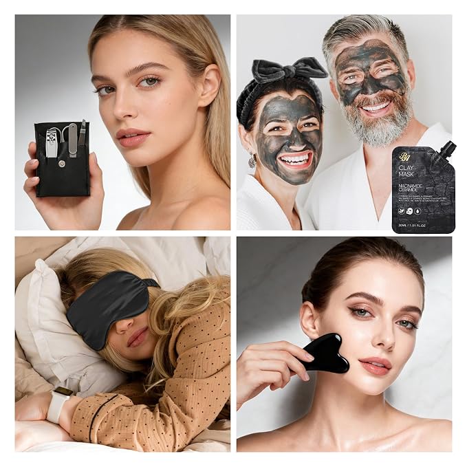25 Pcs Bath & Body Gift Set for Women, Charcoal Skin Care Kit, Spa Gift Basket - Image 6