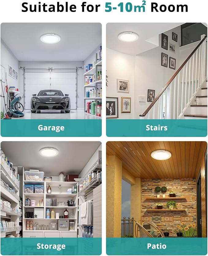 wowatt Battery Operated Ceiling Light Rechargeable Ceiling Lights - Image 8