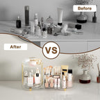 Makeup Organizer Countertop for Vanity, Rotating Perfume Tray - Image 3