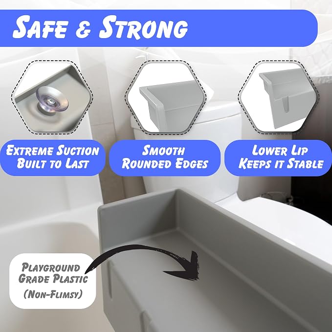Tub Topper® Bathtub Splash Guard & Bath Shelf - Image 6