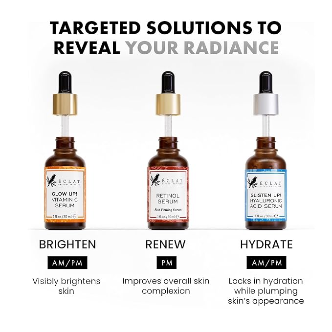 Eclat Skincare Face Serum Set – Vitamin C, Hyaluronic Acid - Image 6
