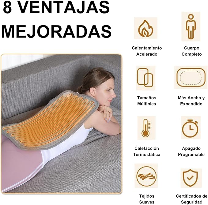 Electric Heating Pad for Back Pain Relief, Portable Heating Pad for Period - Image 4