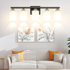 5-Light Bathroom Light Fixtures, Classic Wall Light Fixture - Image 9