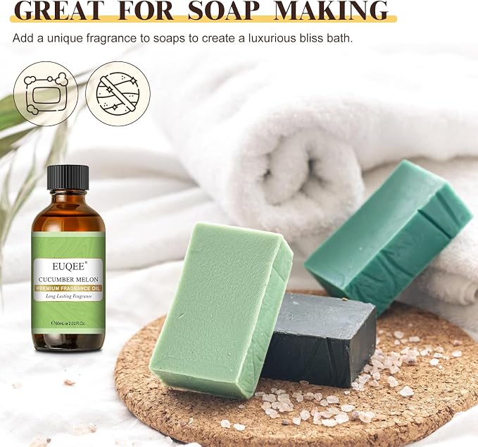 EUQEE Cucumber Melon Fragrance Oil, Premium Cucumber Melon Essential Oil 2.02 - Image 7