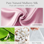 100% Natural Silk Eye Mask for Women Men, Soft Pressureless Cooling Blackout - Image 4