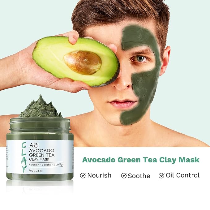 ANAI RUI 3 Pack Clay Mask Set Turmeric Vitamin C Clay Mask -Rose Facial Mask - Image 5
