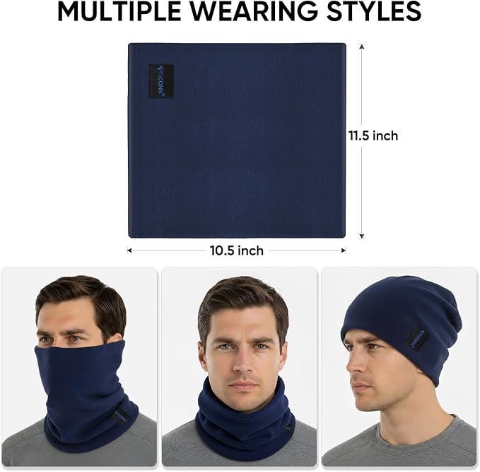 TICONN Neck Gaiter Face Cover Scarf, Neck Warmer Breathable Sun & Wind-proof - Image 2
