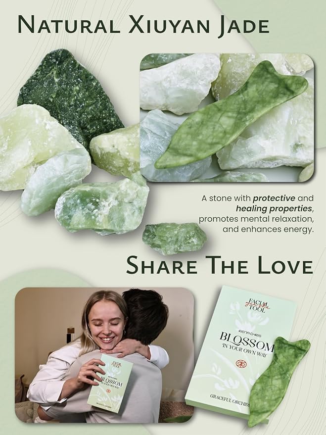 Rena Chris Natural Jade Gua Sha Facial Tools - Image 4