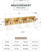Bathroom Light Fixtures, 4-Light Modern Wall Sconces - Image 2