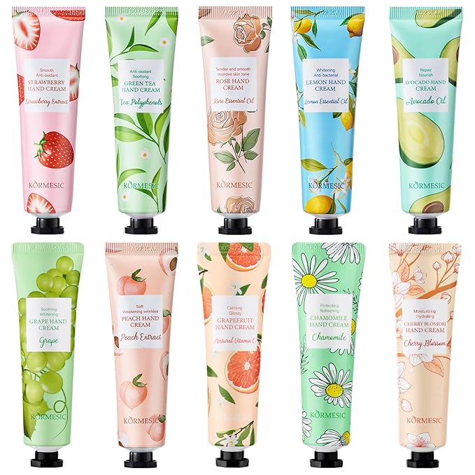 10 Pack Hand Cream for Dry Cracked Hands, Travel Size Moisturizing Mini Hand by BONNIECHOICE