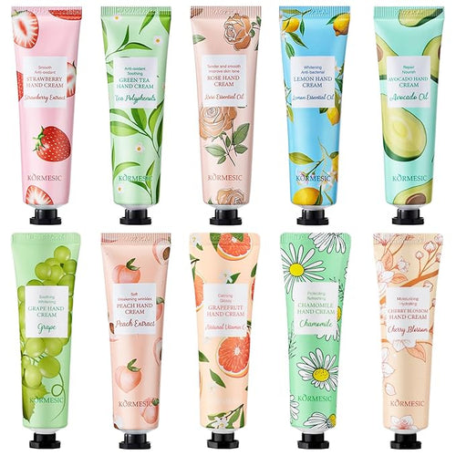 10 Pack Hand Cream for Dry Cracked Hands, Travel Size Moisturizing Mini Hand by BONNIECHOICE