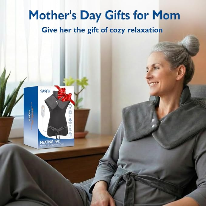 Mothers Day Gifts, Heating Pad for Neck Shoulders Back, Large 24''*37'' Heat - Image 6
