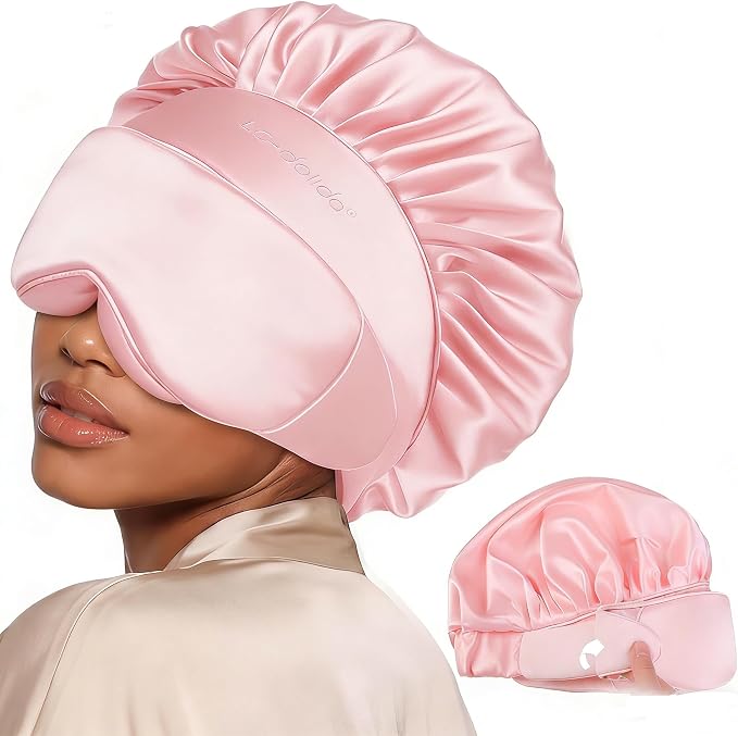 LC-dolida Satin Silk Bonnet for Sleeping Women Men, Hair Bonnet for Curly & by LC-dolida