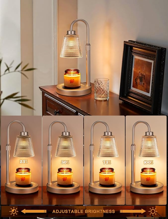 Innqoo Champagne Gold Candle Warmer Lamp - Image 2