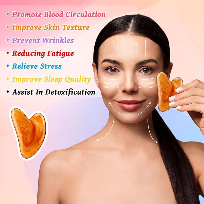 120 Pcs Gua Sha Facial Tools Bulk Resin Gua Sha Massage Tool Heart Shaped - Image 6