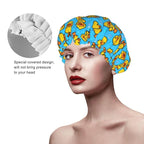 Yellow Rubber Duck Shower Cap For Women Adjustable Double Waterproof Layers - Image 5