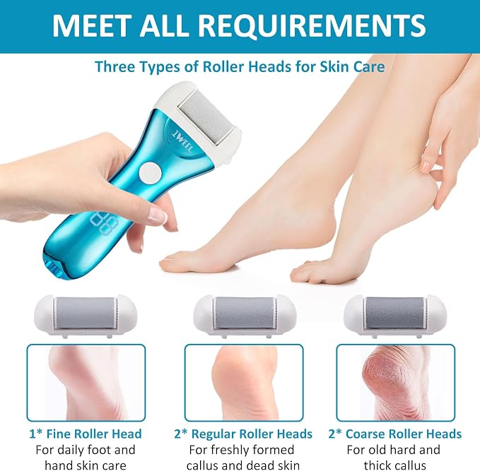 Electric Foot Callus Remover, Rechargeable Electronic Foot File Pedicure Kits - Image 4