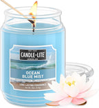 Candle-lite Scented Candles, Ocean Blue Mist, 18 oz Jar, Proudly Poured in The by Candle-liteCompany