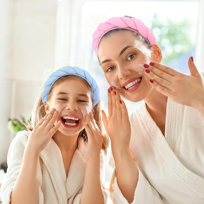 Spa Headbands for Women Skincare Makeup Headband for Washing Face Puffy Bubble - Image 5