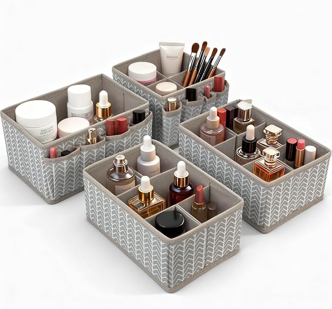 VERONLY Cosmetic Storage Bins Makeup Organizer, Adjustable Multifunction by VERONLY
