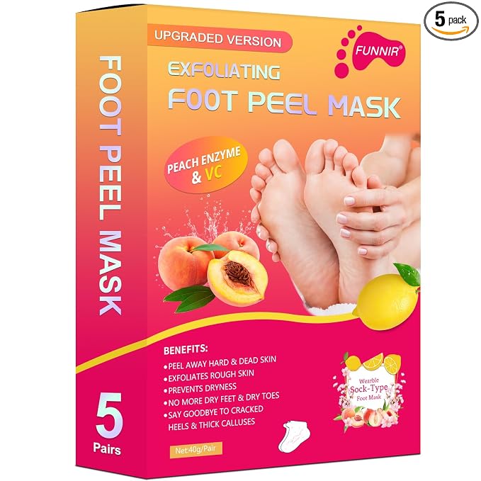 Foot Peeling Mask Exfoliant for Peeling Off Calluses, Natural Exfoliator for by FUNNIR