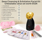 Colorfarm Facial Steamer Nano Ionic: Face Steamer Home Spa Kit Deep Cleaning - Image 2
