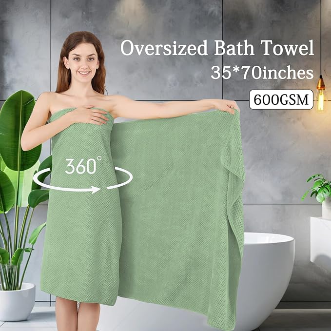 Extra Large Bath Towels Set 35x70 Inches - Image 2