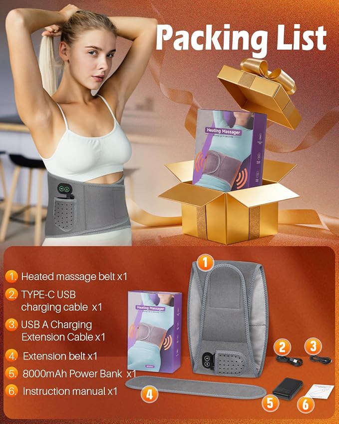 Cordless Heating Pad with Massager - Image 9