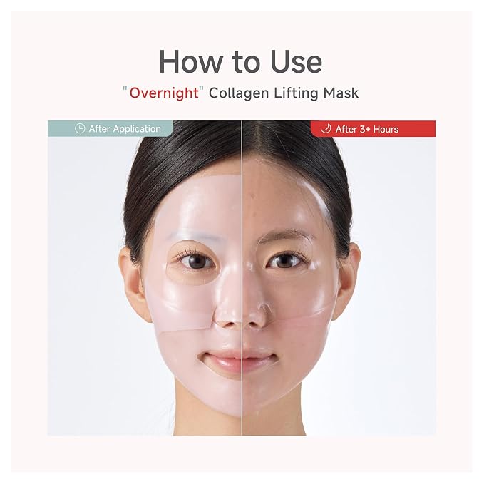 CANDORLOV Overnight Collagen Lifting Face Mask 5 Sheets, Korean Face Lifting - Image 8