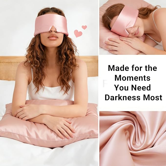 Silk Sleep Mask for Side Sleepers, Eye Mask for Sleeping Women Men, - Image 8