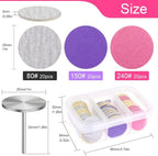 Sanding Paper Discs with Metal Nail Drill Bit Foot Sandpaper Discs 25mm Foot - Image 4