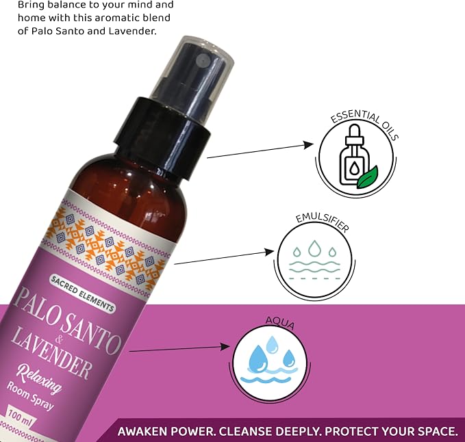 Sacred Element's Palo Santo & Lavender Room Spray | Natural Purifying Mist - Image 3